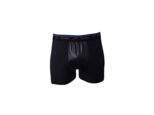 Terramar Men's Wind Boxer Brief (Black, Medium)