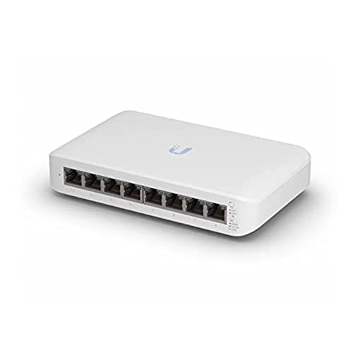 Ubiquiti UniFi Switch Lite 8 PoE | 8-Port Gigabit Switch with 4 PoE+ 802.3at Ports (USW-Lite-8-PoE),White