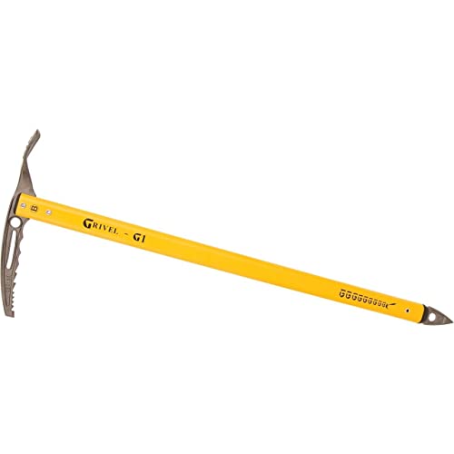 Grivel G1 Durable Carbon Steel Mountaineering Ice Axe, 58cm, Yellow