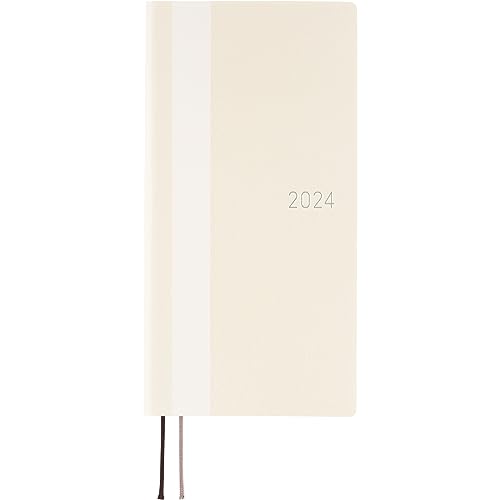 Hobonichi Techo Weeks [English/Tall and Slim Size/January 2024 Start] White Line: Ivory
