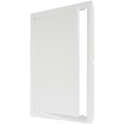 12' x 16' White Plastic Access Panel. Service Shaft Door Panel. Plumbing, Electricity, Heating, Alarm Wall Access Panel for Drywall. Bathroom Services Access Hole Cover. (12' x 16')