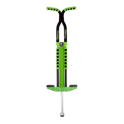 Flybar Master Pogo Stick for Kids, Ages 9+, 80 to 160 Pounds, Easy Grip Handles, Anti-Slip Pegs, Outdoor Toys for Boys, Jumper Toys for Girls, Outside Toys for Kids, Tweens and Teens (Green)