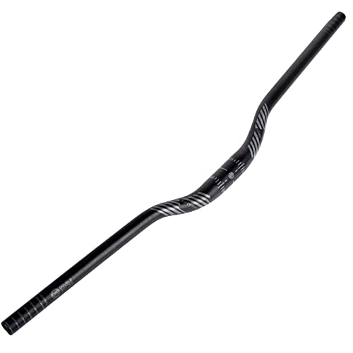 FIFTY-FIFTY Mountain Bike Riser Handlebar, Aluminum Alloy MTB Handlebar, 31.8mm Diameter, 780mm Wide Bicycle Bar, Black, 35mm Rise