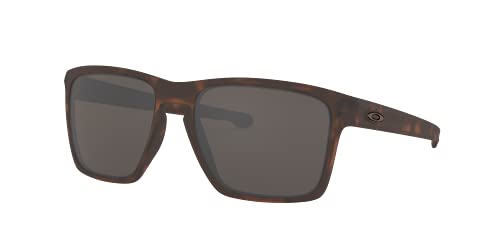 Oakley Men's OO9341 Sliver XL Rectangular Sunglasses, Matte Brown Tortoise/Warm Grey, 57 mm
