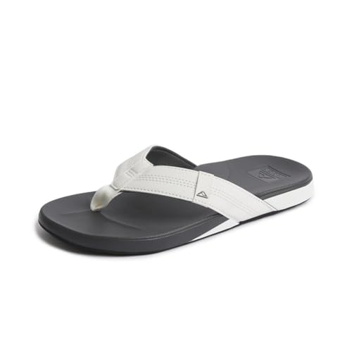 Reef Men's Sandals, Cushion Phantom, White/Charcoal, 8