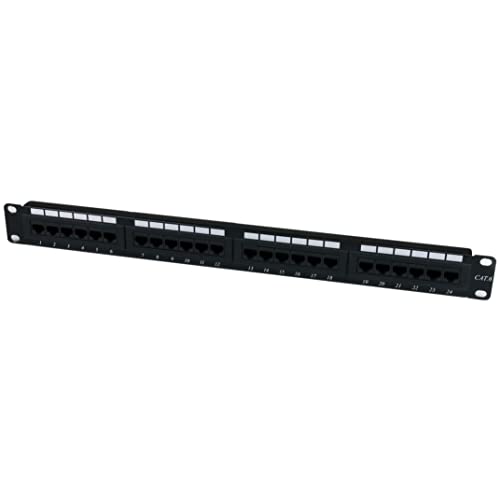 StarTech.com 24 Port 1U Rackmount Cat 6 110 Patch Panel - 24 port Network Patch Panel - RJ45 Ethernet 110 type Rack Mount Patch Panel 1U (C6PANEL24)