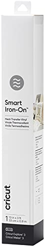 Cricut Smart Iron On (13in x 3ft, White) for Explore 3 and Maker 3 - Matless cutting for long cuts up to 12ft