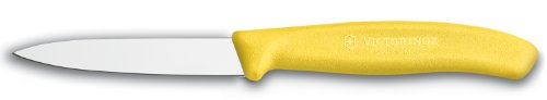 Victorinox 3.25 Inch Swiss Classic Paring Knife with Straight Edge, Spear Point, Yellow