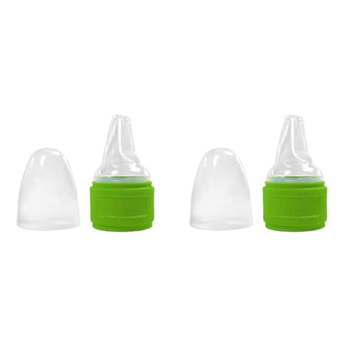 green sprouts Spout Adapter for Water Bottle, Quickly Converts a Standard Bottle into a Sippy Cup, Collar Fits Two Bottle Sizes, One Size (Pack of 2)