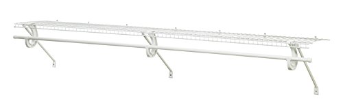 ClosetMaid 5632 Super Slide Ventilated Shelf Kit With Closet Rod, 6' by 12', White