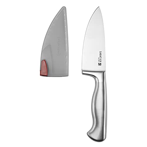 Sabatier Forged Stainless Steel Chef Knife with Edgekeeper Self-Sharpening Blade Cover, High-Carbon Stainless Steel, Razor-Sharp Kitchen Knife to Cut Fruit, Vegetables and more, 6-Inch