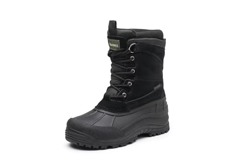 Men's Winter uggs are Waterproof Non-Slip, Safe and Warm Outdoor Classic Suede, Detachable Lining, Non-Slip Rubber Outsole, mid-Calf Height Boots
