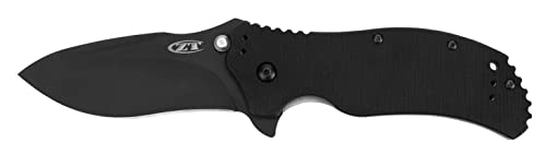 Zero Tolerance 0350 Folding Pocket Knife; 3.25” S30V Stainless Steel Blade with Black Tungsten DLC Finish; Textured G-10 Handle Scales, SpeedSafe Assisted Opening, Liner Lock, Quad-Mount Clip; 6.2 OZ.