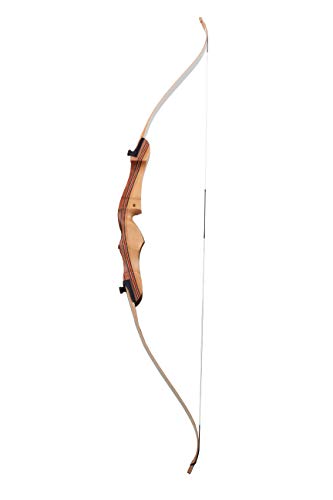 LC Recurve Bow Martin Saber recurve Takedown rchery 68' Takedown Hunting 30-35Lbs Wood Limb with Fiberglass Face Right Hand (White)