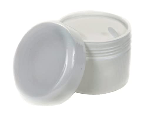 Vivaplex, 12, White, 4 oz Cosmetic Jars, with Inner Liners and Dome Lids
