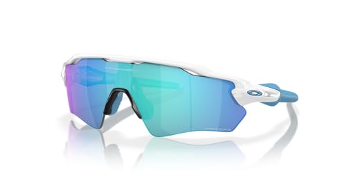 Oakley Youth Oj9001 Radar Ev Xs Path Rectangular Sunglasses, Polished White/Prizm Sapphire, 31 mm