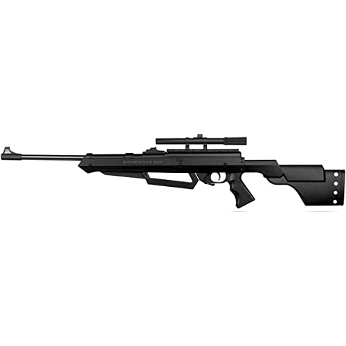 Barra Airguns Sportsman 900 Air Rifle, BB Gun for Adults, Hunting Pellet Rifle, Multi Pump Lever Action, 177 Caliber Airgun with Rifle Scope - Shoot Pellets & BBS, 800 FPS Power