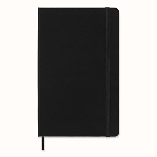 Moleskine Classic Notebook, Hard Cover, Large (5' x 8.25') Squared/Grid, Black, 240 Pages