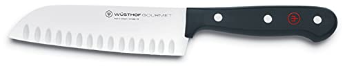 WÜSTHOF Gourmet 5' Hollow Edge Santoku Knife, Black