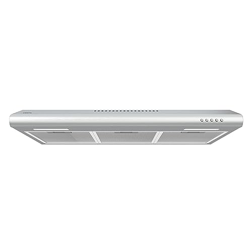 CIARRA Under Cabinet Range Hood 30 inch Vent Hood for Kitchen with 3 Speed Exhaust Fan, Ducted and Ductless Convertible, Stainless Steel