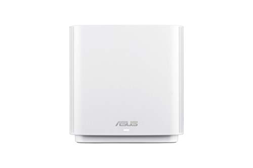 ASUS ZenWiFi AC Whole-Home Tri-Band Mesh WiFi6 (CT8 White 1PK), Coverage up to 1,350 sq.ft or 3+Rooms, 3Gbps, WiFi, Life-time Free Network Security and Parental Controls, 4X gigabit Ports, 3 SSIDs