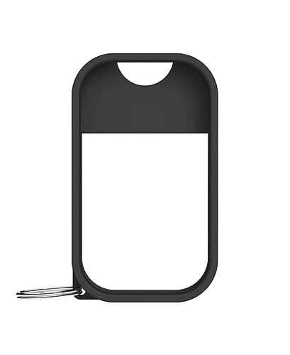 Touchland Mist Case for Power Mist and Glow Mist (1FL OZ), Protective and Stylish Hand Sanitizer Spray Accessory, Silicone Case with Keyring, Jet Black