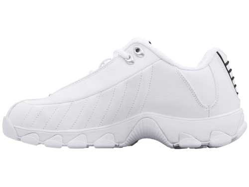 K-Swiss Men's ST329 CMF Sneaker, White/Black/Silver, 12 M