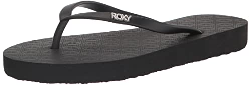 Roxy Women's Viva Hi Mini Platform Flip Flop Sandal, Black, 8