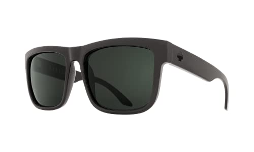 SPY Discord 6800000000023 57MM Black/Gray Green Rectangle Sunglasses for Men + BUNDLE with Designer iWear Eyewear Kit