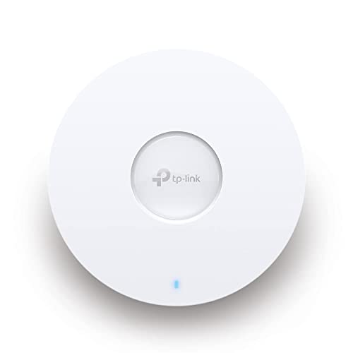 TP-Link EAP670 Omada WiFi 6 AX5400 Wireless 2.5G Ceiling Mount Access Point Support-Mesh, OFDMA, Seamless Roaming, HE160 & MU-MIMO SDN Integrated Cloud Access & Omada App PoE+ Powered, White