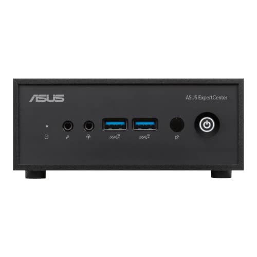 ASUS ExpertCenter PN42 Fanless Mini PC Barebone with Intel 12th gen Quad Core N100, Dual 4K Support, Dual LAN, 7 x USB, COM Port, WiFi 6E, Bluetooth, VESA Mount