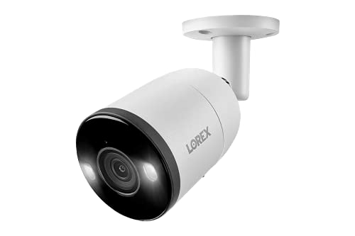 Lorex Indoor/Outdoor 4K IP Security Camera - Add-On Metal Bullet Camera for Wired Surveillance System - Smart Motion Detection, 2-Way Talk, and Color Night Vision [Requires Recorder]
