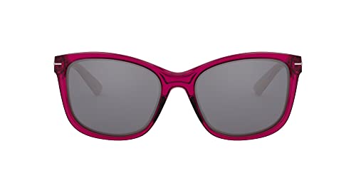Oakley Women's OO9232 Drop-in Cateye Sunglasses, Crystal Raspberry Rose/Black Iridium, 58 mm