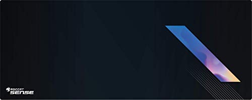 ROCCAT Sense Vital Force XXL PC Gaming Mousepad High Precision, Non Slip Back, Extended Keyboard Desktop Mouse Pad with Stitched Edges, Smooth, 2mm Thickness, Black