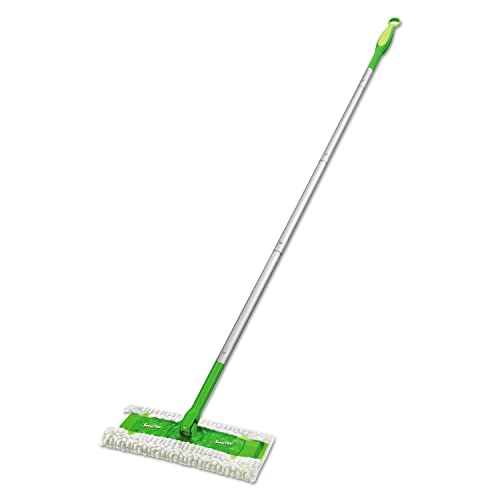 Swiffer Sweeper Mop, 10 X 4.8 White Cloth Head, 46' Green/silver Aluminum/plastic Handle