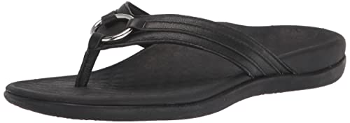Vionic Tide Aloe Women's Orthotic Sandals Black-leather - 8 Medium