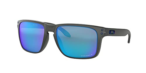 Oakley Men's OO9417 Holbrook XL Square Sunglasses, Grey Smoke/Prizm Sapphire Iridium Polarized, 59 mm