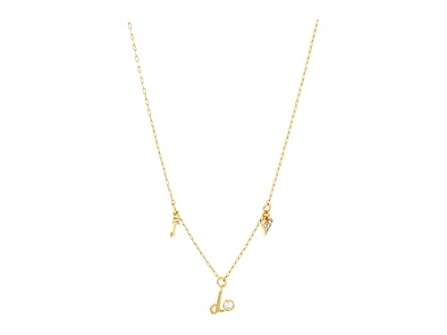 Kate Spade New York Say Yes I Do Charm Necklace Clear/Gold One Size