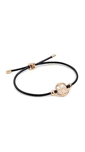 Tory Burch Women's Miller Slider Bracelet, Tory Gold/Black, One Size