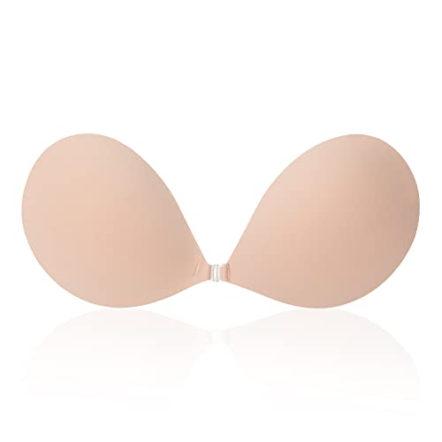 Awant Strapless Sticky Bra (US, Cup Band, D, Beige)