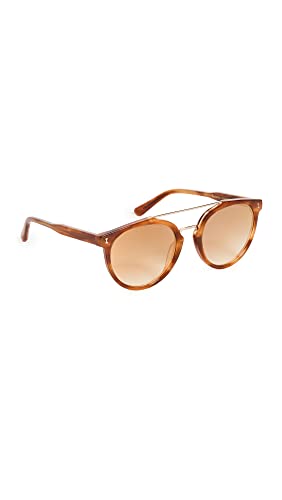 Illesteva Puglia Sunglasses, Saffron Havana/Gold Gold/Mir, One Size