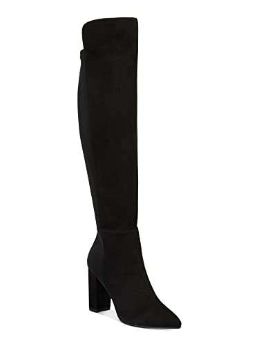 ZIGI SOHO Womens Siyah Mixed Media Over-The-Knee Boots Black 10 Medium (B,M)