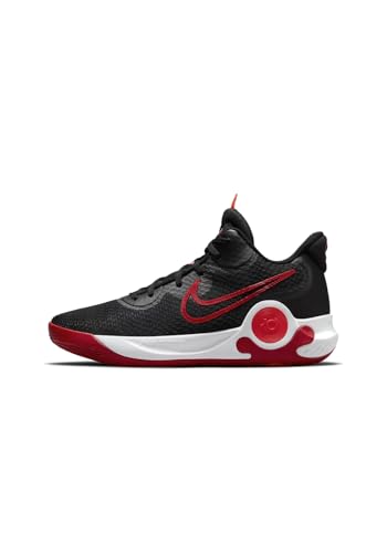Nike Men's KD Trey 5 IX Basketball CW3400-002 Sneakers, Black/White/Bright Crimson/University Red, 13
