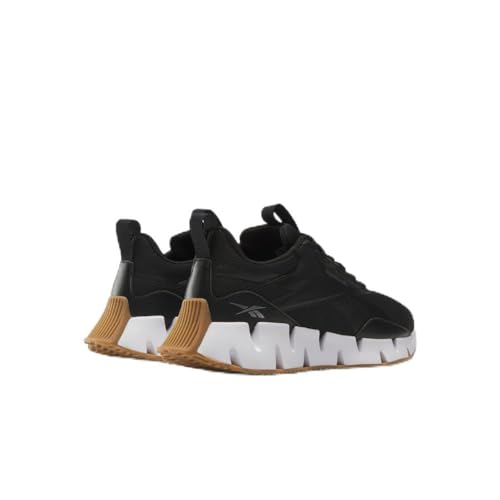 Reebok Women's Zig Dynamica Str Sneaker, Core Black/Footwear White/Silver Metallic, 8.5