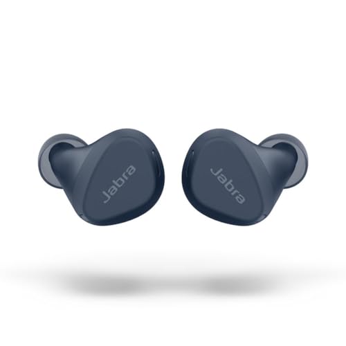 Jabra Elite 4 Active in-Ear Bluetooth Earbuds – True Wireless Earbuds with Secure Active Fit, 4 Built-in Microphones, Active Noise Cancellation and Adjustable HearThrough Technology – Navy