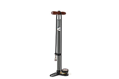 SILCA Pista Plus Bicycle Tire Pump | High Pressure 160psi, 2.5' Gauge | Presta & Schrader Valve | Durable Hose | High Performance | Bike Floor Pump