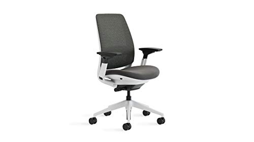 Steelcase Series 2 Office Chair - Ergonomic Work Chair with Wheels for Carpet - with Back Support, Weight-Activated Adjustment & Arm Support - Adjustable Rolling Chairs for Desk - Graphite