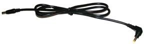 2.1mm Connector to 2.5mm SM 18V TVS Right-Angle Connector, Non-Fused, 36-inch Cable Length, 18 AWG, RoHS Compliant