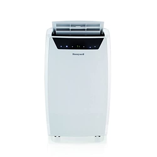 Honeywell 14,000 BTU Portable Air Conditioner for Bedroom, Living Room, Apartment, 115V, Cools Rooms Up to 700 Sq. Ft. with Dehumidifier & Fan, Continuous Drain Option, 24-hour Timer, Remote, White