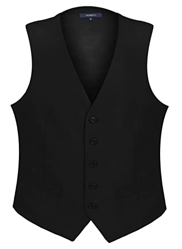 Gioberti Mens Formal Suit Vest, Black, 4X-Large